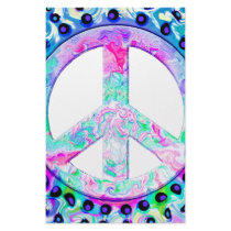 Psychedelic Peace Sign Custom Stationery