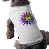 PSYCHEDELIC PEACE SIGN pet clothing by dgpaulart PSYCHEDELIC PEACE SIGN pet clothing