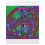 psychedelic peace sign full color flyer
