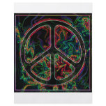 psychedelic peace sign flyer
