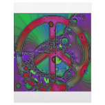psychedelic peace sign custom letterhead