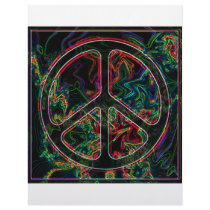 psychedelic peace sign letterhead