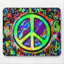 Psychedelic Peace Sign Mouse Pads
