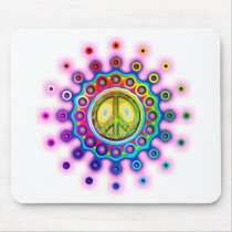 PSYCHEDELIC PEACE SIGN MOUSEPAD