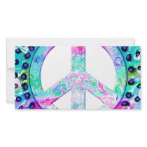 Psychedelic Peace Sign photo cards