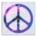 psychedelic peace sign poster posters