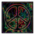 psychedelic peace sign poster posters
