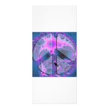 psychedelic peace sign rack card