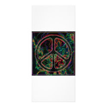 psychedelic peace sign rack cards