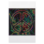 psychedelic peace sign stationery design