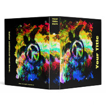 Psychedelic Peace Turtle Customizable Art Binder