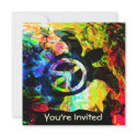 Psychedelic Peace Turtle Invitations by wingedturtle Psychedelic Peace Turtle Invitations