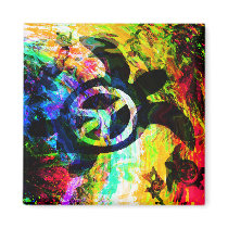 Psychedelic Peace Turtle Magnets
