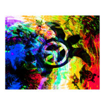 Psychedelic Peace Turtle Poster