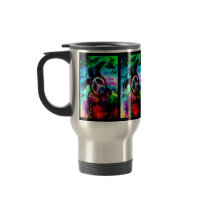 Psychedelic Peace Turtle Travel Mugs