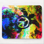Psychedelic Peace Turtles Mousepad