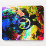 Psychedelic Peace Turtles Mousepad