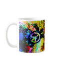 Psychedelic Peace Turtles Mugs by wingedturtle Psychedelic Peace Turtles Mugs