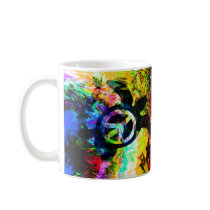 Psychedelic Peace Turtles Mugs