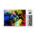 Psychedelic Peace Turtles Stamps by wingedturtle Psychedelic Peace Turtles Stamps