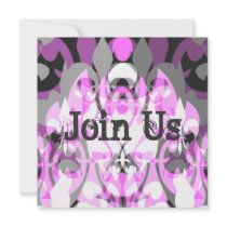 Psychedelic Pink Personalized Invites