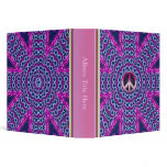 Psychedelic Pink Peace Kaleidoscope Album binders