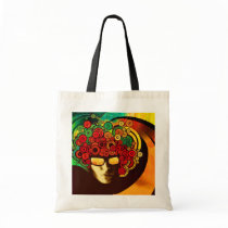 psychedelic pop art tote bag