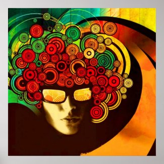 psychedelic pop art poster print