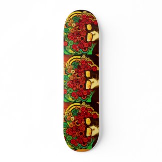 psychedelic pop art skateboard 

skateboard