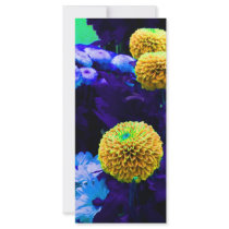 Psychedelic pop flowers rack cards