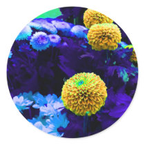 Psychedelic pop flowers stickers
