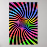 Psychedelic Poster: Multi-Color Spiral