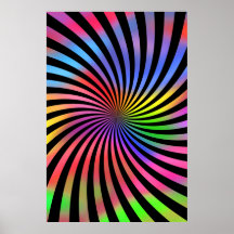 Psychedelic Poster: Multi-Color Spiral