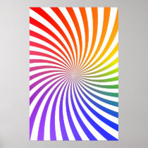 Psychedelic Poster: Rainbow Spiral