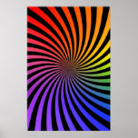 Psychedelic Poster: Rainbow Spiral