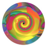 Psychedelic Punch Round Sticker