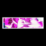 Psychedelic Purple and Blue Flower bumper stickers