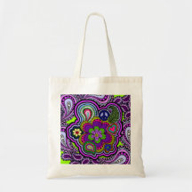 Psychedelic Purple Paisley Bag