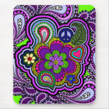 Psychedelic Purple Paisley Mousepad
