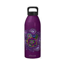 Psychedelic Purple Paisley Water Bottle