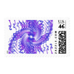 Psychedelic Purple Spiral: Postage Stamp