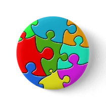 Psychedelic Puzzle Pin