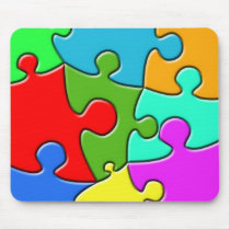 Psychedelic Puzzle Mouse Pads