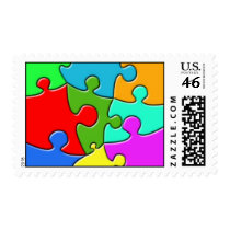 Psychedelic Puzzle Stamps
