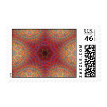 Psychedelic Radial Design: Postage