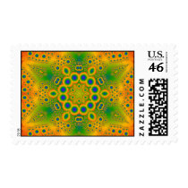 Psychedelic Radial Design: Postage