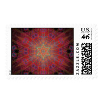 Psychedelic Radial Design: Postage