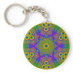 Psychedelic Radial Pattern: Key Chain