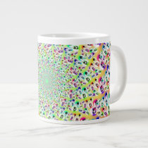 Psychedelic Rainbow Eyes Mandala Jumbo Mug