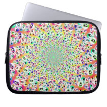 Psychedelic Rainbow Eyes Mandala Laptop Computer Sleeves